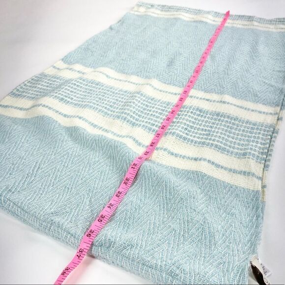 Loft blue stripe knit circle scarf - Picture 5 of 6